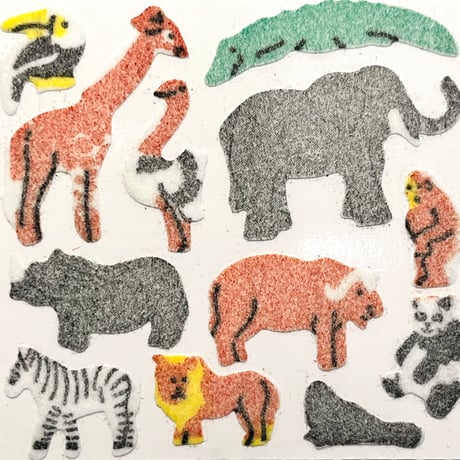 動物園 シール ザラザラ ZOO STICKER
