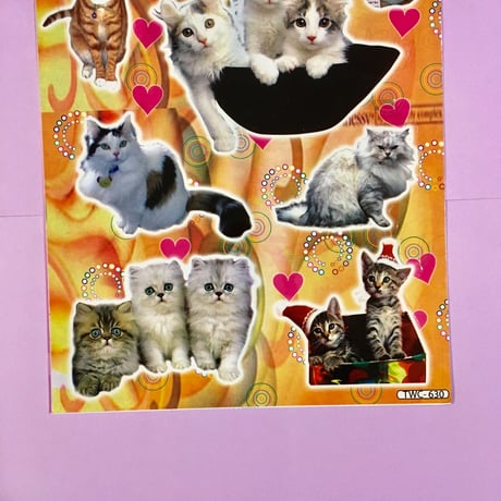 猫 ネコ シール 大 CAT STICKER ①