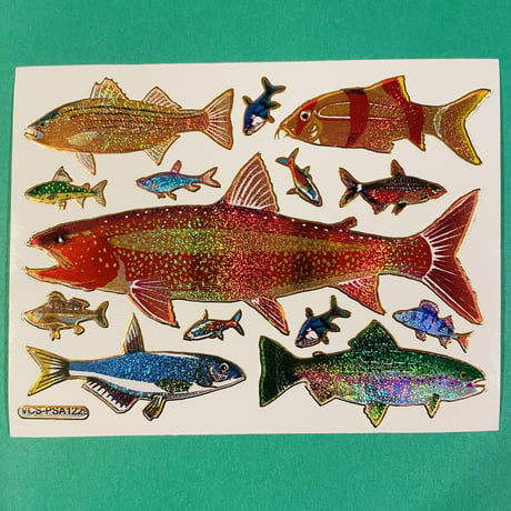 魚 ⑧ キラキラ シール FISH STICKER