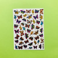 蝶々 キラキラ シール (11)  BUTTERFLY STICKER