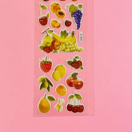 フルーツ① ぷっくりシール FRUIT STICKER