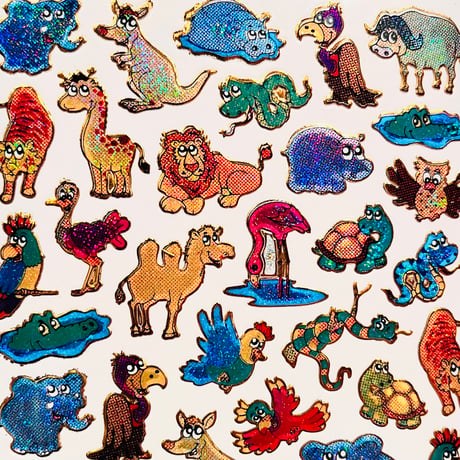 動物 (12) キラキラ シール ANIMAL  STICKER