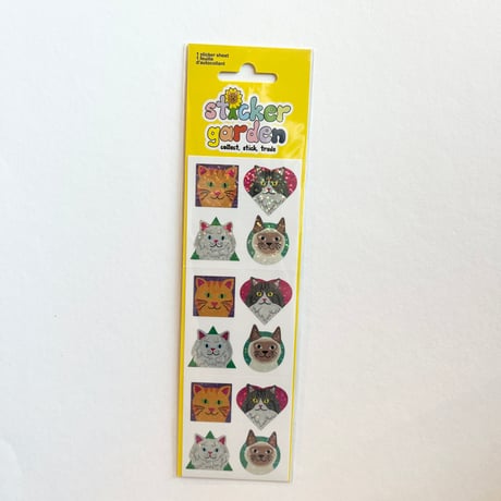 Sticker Garden★ ネコ 顔 CAT FACE