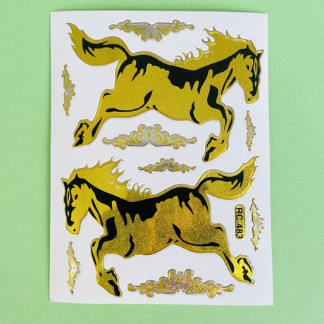 馬 ④ キラキラ シール HORSE STICKER