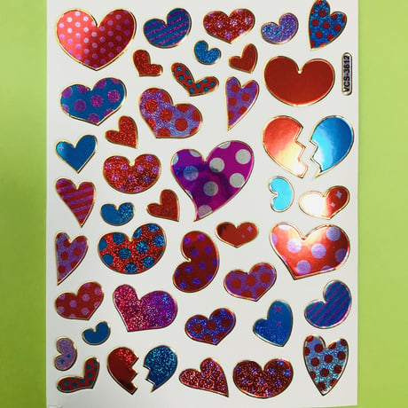 ハート ドット キラキラ シール HEART DOT STICKER