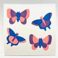 Great 7 シール 蝶（ピンクと青） ザラザラ BUTTERFLY STICKER