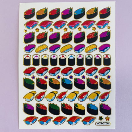 寿司 ③ キラキラ シール SUSHI STICKER