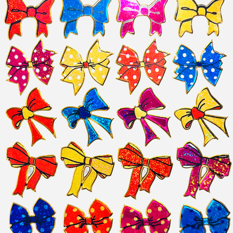 リボン カラフル キラキラ シール RIBBON COLORFUL STICKER