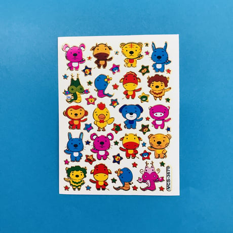 干支２頭身 キラキラ シール  ZODIAC ANIMAL STICKER