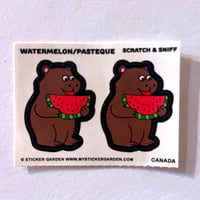 Sticker Garden 匂い付きシール  クマ スイカの香り