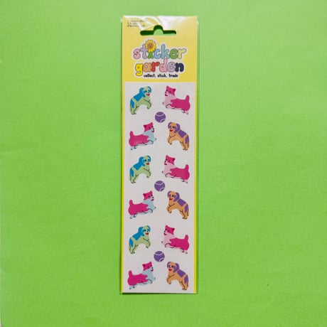 Sticker Garden★カラフルな犬達 COLORFUL DOGS