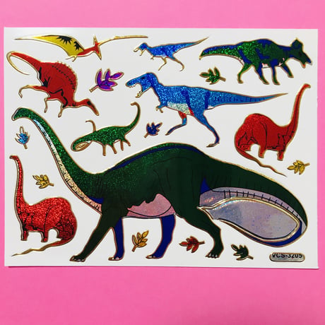 恐竜 ④  キラキラ シール  DINOSAUR STICKER
