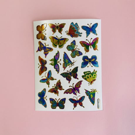 蝶々 キラキラ シール (15)  BUTTERFLY STICKER
