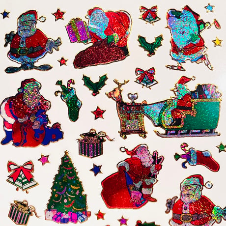 クリスマス (14) キラキラ シール CHRISTMAS STICKER