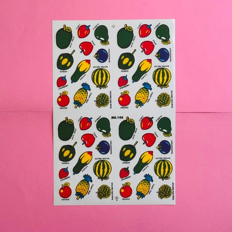 フルーツ シール 大 8 FRUIT STICKER