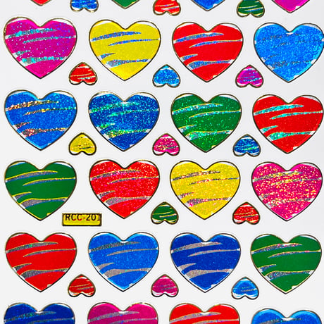 ハート 模様 (18) キラキラ シール HEART STICKER