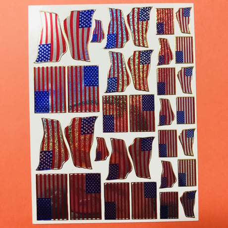 アメリカ 国旗 キラキラ シール USA FLAG STICKER