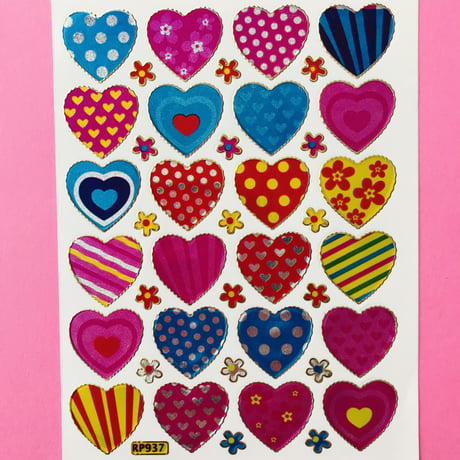 ハート 模様 ② シール  HEART PATTERN STICKER