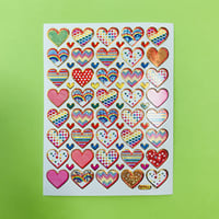 ハート 模様 ⑥ キラキラ シール HEART PATTERN STICKER