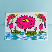 蓮の花 シール 大 LOTUS FLOWER STICKER