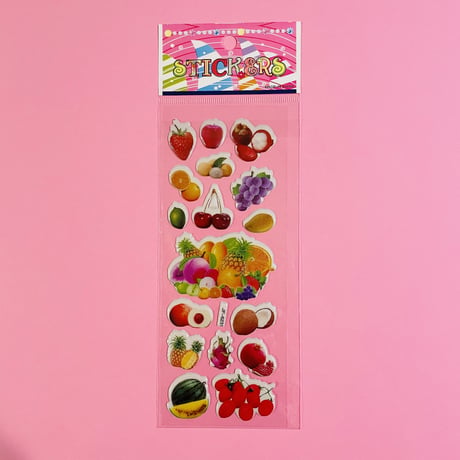 フルーツ⑤ ぷっくりシール FRUIT STICKER