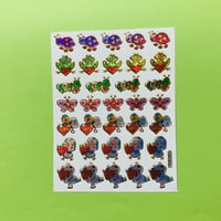 生き物いろいろ ハート キラキラ シール LIVING CREATURE HEART STICKER