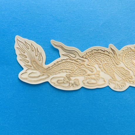 龍 ドラゴン 透明 ゴールド シール DRAGON STICKER