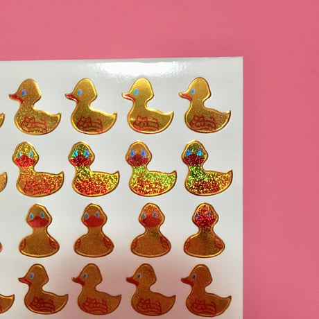 アヒル キラキラ シール DUCK STICKER