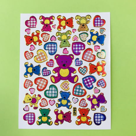 クマ 熊 キラキラ シール BEAR STICKER