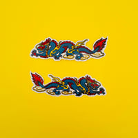 龍 ドラゴン 青 シール BLUE DRAGON STICKER