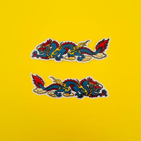 龍 ドラゴン 青 シール BLUE DRAGON STICKER