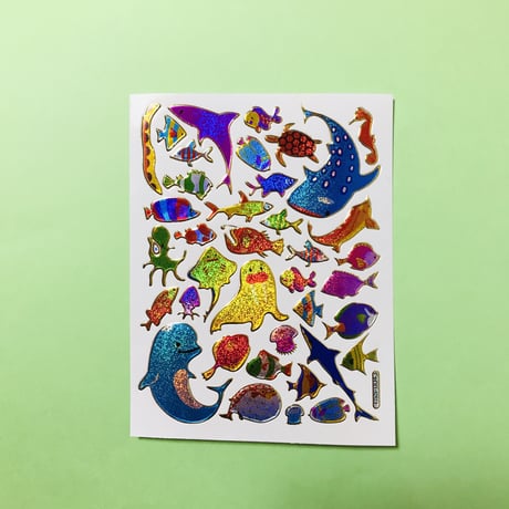 海の生き物 キラキラ シール SEA ANIMAL STICKER