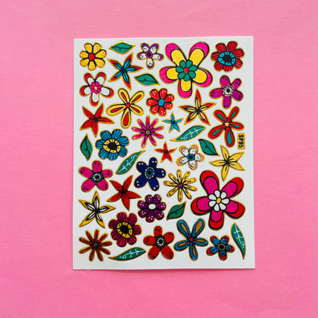カラフル フラワー シール COLORFUL FLOWER STICKER