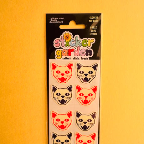 Sticker Garden★暗闇で光る猫 cat