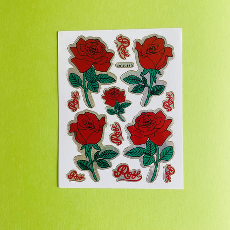 薔薇 ローズ ⑥ キラキラ シール  ROSE STICKER