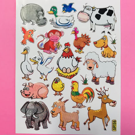 動物 ④ キラキラ シール ANIMAL  STICKER