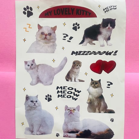 猫 シール CAT STICKER