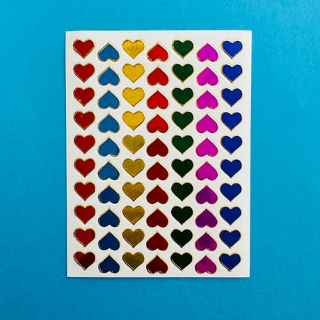 ハート カラフル ⑨ キラキラ シール COLORFUL HEART STICKER