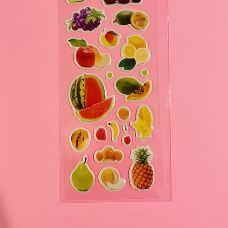 フルーツ② ぷっくりシール FRUIT STICKER