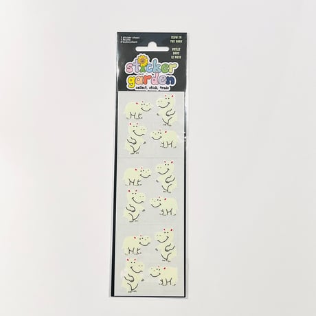 Sticker Garden★暗闇で光るカバ シール hippo