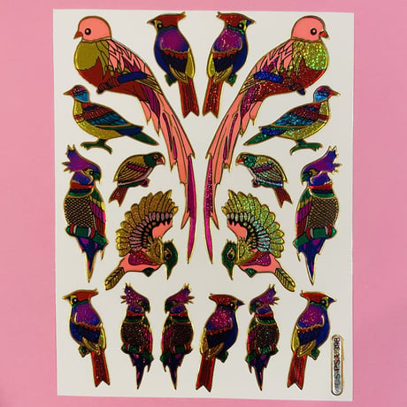鳥 ③ キラキラ シール BIRD STICKER