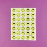 スマイル 黄色 蛍光 ② シール SMILE STICKER NEON YELLOW