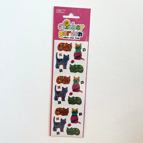 Sticker Garden★ カラフル ネコ COLORFUL CAT