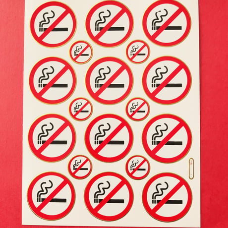 禁煙マーク キラキラ シール  NO SMOKING STICKER