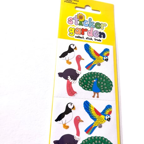 Sticker Garden★ トリ 鳥 BIRD フラミンゴ クジャク