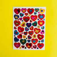ハート イラスト (12) キラキラ  シール HEART ILLUSTRATION STICKER