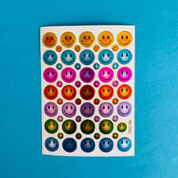 スマイル カラフル ⑤ キラキラ シール COLORFUL SMILE STICKER