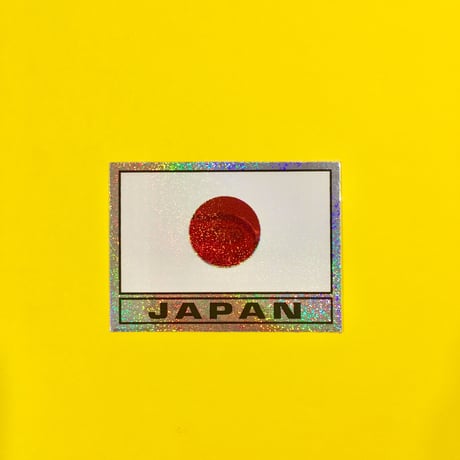 日本国旗 キラキラ シール JAPAN FLAG STICKER