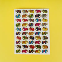 ゾウ 象 ③ キラキラ シール ELEPHANT STICKER
