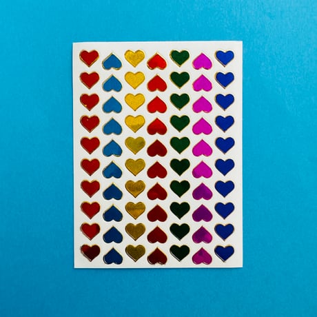 ハート カラフル ⑨ キラキラ シール COLORFUL HEART STICKER